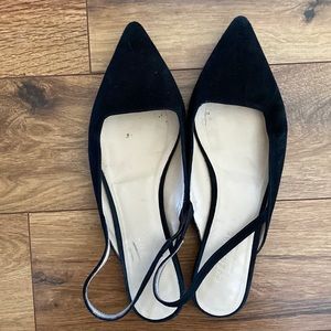 Everlane The Editor slingback / black / suede/ size 7.5